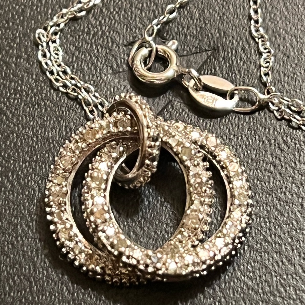 Diamond necklace love knot Macys